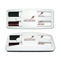 Dry Erase Gear Marker & Eraser Set with Black & Brown Dry Erase Markers